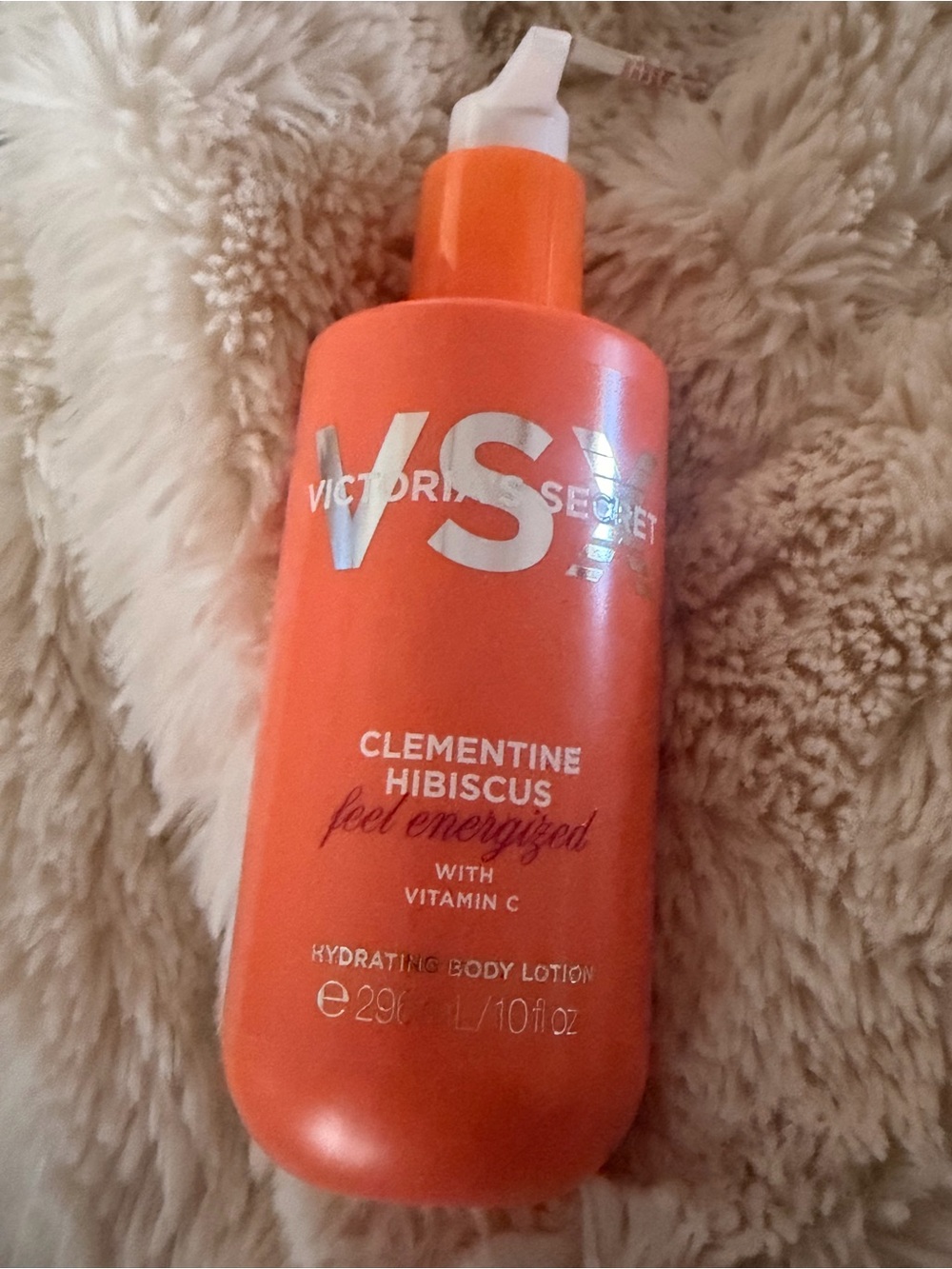 Victoria's Secret Clementine Hibiscus Pump Lotion - Bright Orange